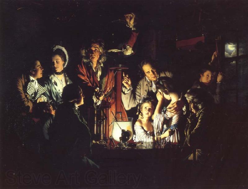 Joseph wright of derby An Experiment on a Bird in the Air Pump Norge oil painting art